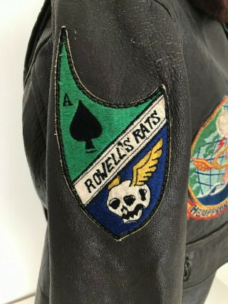 Navy Helicopter G - 1 jacket HAL - 3 Seawolves with very rare Rowell ' s Rats patch 6