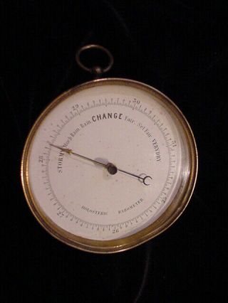 Antique Brass Holosteric Barometer