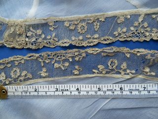 A SILK CHIFFON ENGAGEANT SLEEVES WITH 18TH CENTURY ALENCON LACE EDGING 6