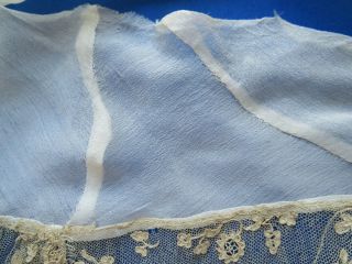 A SILK CHIFFON ENGAGEANT SLEEVES WITH 18TH CENTURY ALENCON LACE EDGING 7
