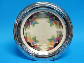 Umbertone Art Deco Tulip Candy Dish W/handle For Farberware By Lehigh Potters