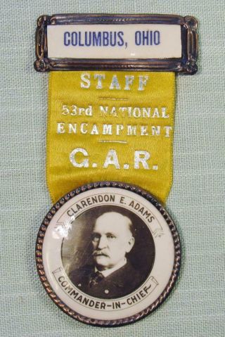 1919 Columbus,  Ohio National Encampment Staff Badge (d)