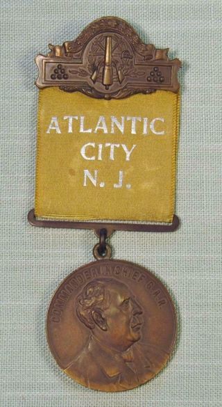 1910 " Atlantic City N.  J.  " Staff Badge - Atlantic City National Encampment (a)