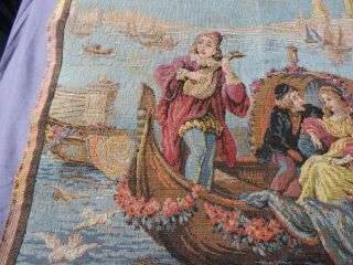 French Tapestry of Gondola in Venice 19.  5 