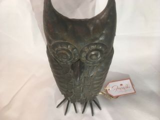Foreside Home and Garden Metal Hoot Owl Figurine 3