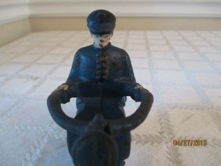 VINTAGE CHAMPION MOTORCYCLE POLICE COP CAST IRON TOY - 7 