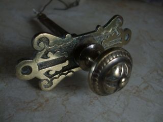 Ornate Victorian Brass Front Door Bell Pull