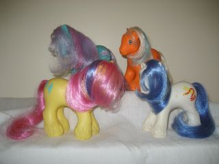 Set of 4 Vintage Big Brother My Little Ponies (Pony) MLP Hasbro 1980 ' s 2