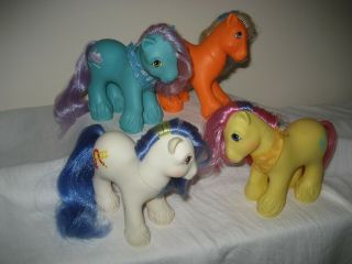 Set of 4 Vintage Big Brother My Little Ponies (Pony) MLP Hasbro 1980 ' s 4