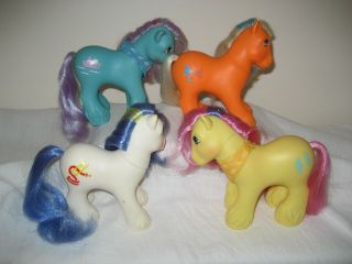 Set of 4 Vintage Big Brother My Little Ponies (Pony) MLP Hasbro 1980 ' s 6