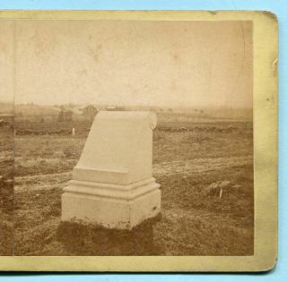 Civil War Gettysburg Mumper Stereoview Confederate General Armistead Monument