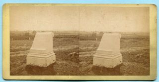 Civil War GETTYSBURG Mumper Stereoview CONFEDERATE GENERAL ARMISTEAD MONUMENT 2