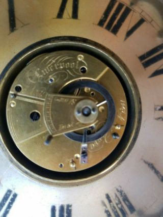 French or English Bronze Clock Blackamoor Victorian Verge Fusee Watch Liverpool 4
