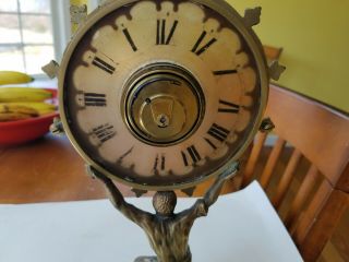 French or English Bronze Clock Blackamoor Victorian Verge Fusee Watch Liverpool 7