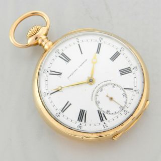 Patek Philippe Chronometro Gondolo 18kt Rose Gold 51 Mm Antique Pocket Watch