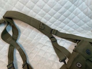 1945 WWII M1 Garand Ammo Cartridge Combat Belt 10 Pocket With 1944 Suspenders 4