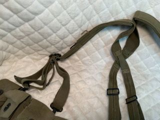 1945 WWII M1 Garand Ammo Cartridge Combat Belt 10 Pocket With 1944 Suspenders 6