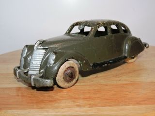 Vintage Hubley Cast Iron Lincoln Zephyr 2242 - 1 7 " Toy Car