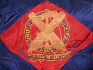 Vintage U.  S.  Navy Bureau Of Ordnance Flag,  Rare,  5 