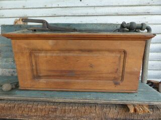 Antique Victorian Wood Water Closet Toilet Tank Complete W/ Pull Chain