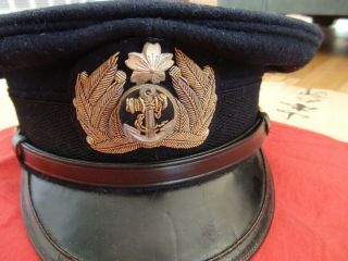 Antique Japanese World War 2 WW2 Imperial Japan Navy Officer Hat Cap w/photo 3