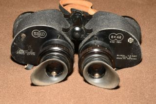 WW2 US NAVY Mk.  43 SARD 6x42 Wide Field Binoculars brilliant view Case 4