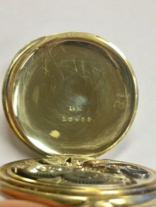 14K Gold Hamilton Pocket Watch,  23j,  920,  Sz 12s,  As - Is 10