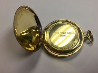 14K Gold Hamilton Pocket Watch,  23j,  920,  Sz 12s,  As - Is 12