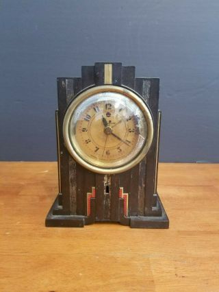 Vintage Telechron Skyscraper Art Deco Electric Mantle Clock