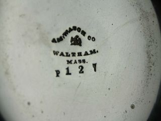 Antique 18s Waltham model 1857 key wind pocket watch.  Eagle coin silver case 3