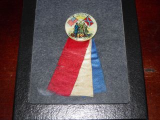 Gettysburg 50th Anniversary Button With Ribbon 1913