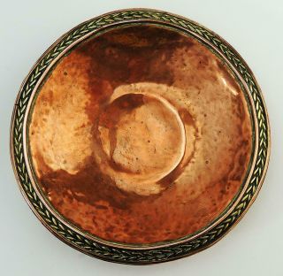 Helen Holmes Arts & Crafts Hammered Copper Dish 1942
