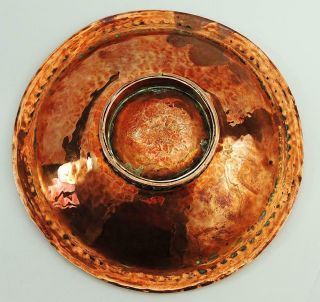 HELEN HOLMES ARTS & CRAFTS HAMMERED COPPER DISH 1942 6