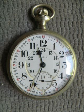Vintage Elgin 21 Jewel Pocket Watch - Running