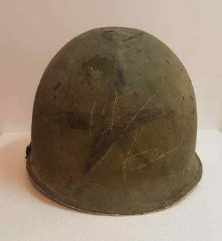 Vtg Vietnam Era U.  S.  Army Steel Helmet With Liner