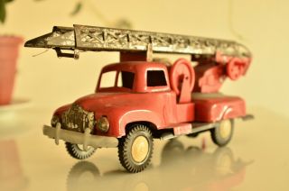 Vintage Metal Tin Toy - Fire Truck,  Ussr,  1950?