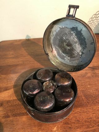 Antique Toleware Spice Tin Box.  Early One
