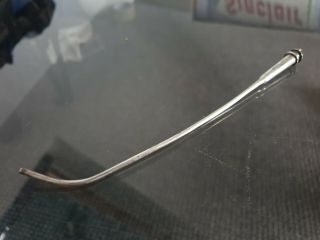 Solid Silver Victorian Medical Catheter Circa 1890.  Down Bros London.