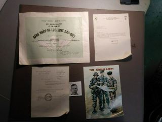 Green Beret Documents,  Letters 1968 Viet Nam.  Wisconsin.