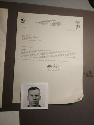 Green Beret Documents,  Letters 1968 Viet Nam.  Wisconsin. 4