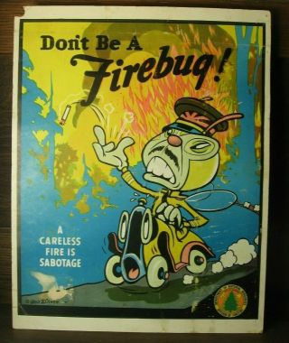 Rare Ww2 Era Propaganda Poster By Walt Disney " Don 