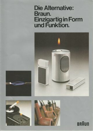 Braun Advertising Lighters 1970s Dieter Rams Weiss Modernist Industrial Design