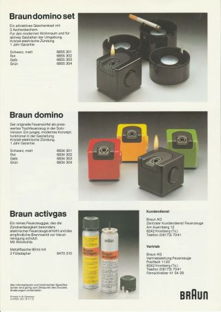 BRAUN Advertising LIGHTERS 1970s Dieter Rams Weiss Modernist Industrial Design 2