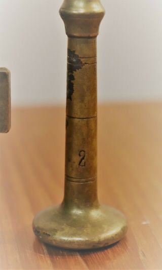 Vintage Heavy Brass Mortar and Pestle 2 Engraved Czechoslovakia 3 ¼ 