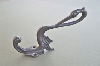 Arts And Crafts Stork Hook Double Cast Iron Coat Bird Coathook Rack