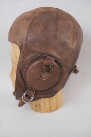 WW2 Japanese Pilot Flying Helmet Navy Airforce Leather Cap 3