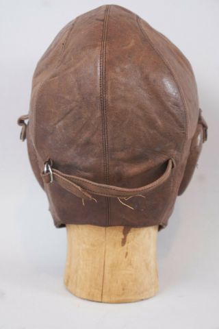 WW2 Japanese Pilot Flying Helmet Navy Airforce Leather Cap 5