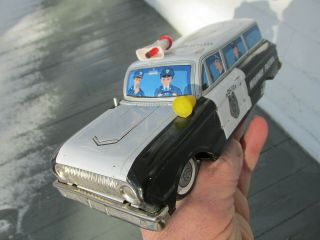 Vintage 1962 Ford Falcon Tin Toy Car Alps Japan Highway Patrol Police - - - - Wow