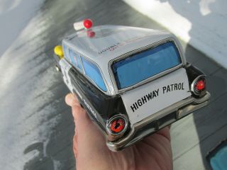 Vintage 1962 Ford Falcon Tin Toy Car Alps Japan Highway Patrol Police - - - - Wow 3