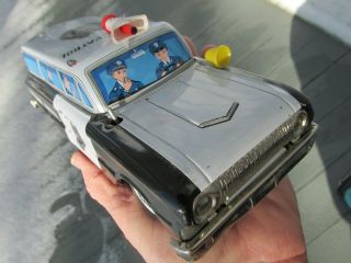 Vintage 1962 Ford Falcon Tin Toy Car Alps Japan Highway Patrol Police - - - - Wow 4